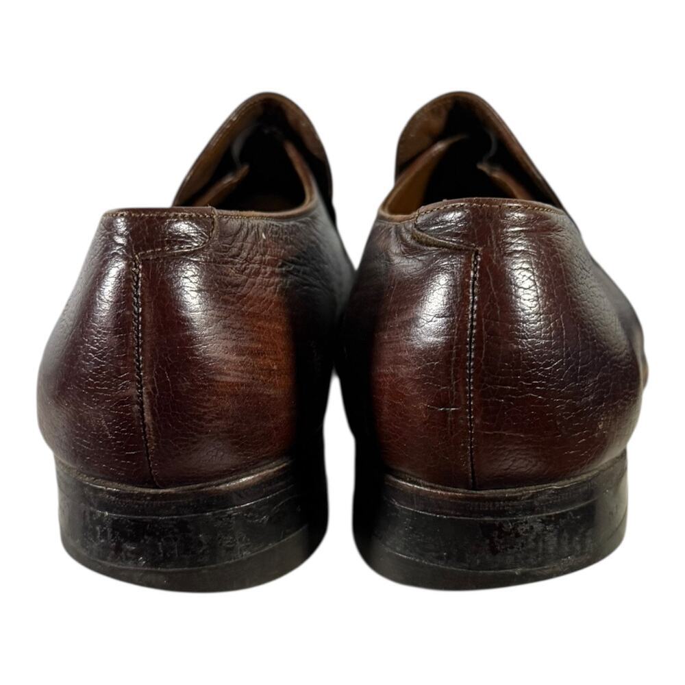 Florsheim Brown Leather Slip-On Dress Shoes Men’s 10D Classic Loafers 765334 - Picture 5 of 8